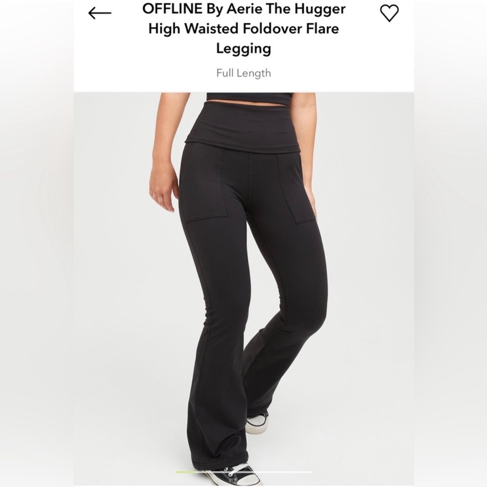 High Waisted Foldover Flare Legging